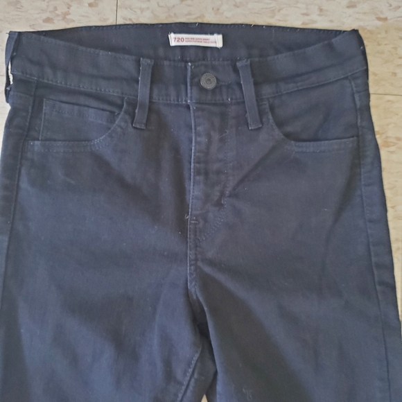 Levi's Premium 720 High Rise Super Skinny Black Jeans - Picture 2 of 7